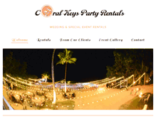 Tablet Screenshot of coralkeyspartyrentals.com